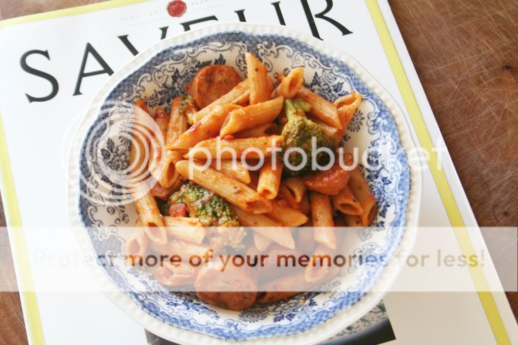 Chorizo with Broccoli and Pasta