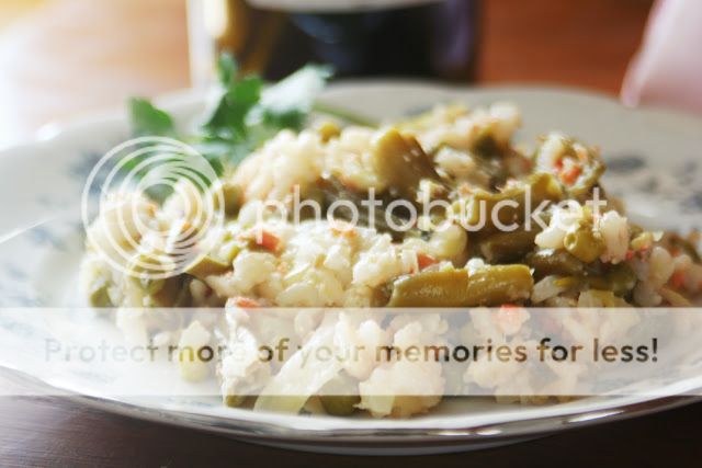 Salmon Fried Rice with Cabbage and Jalepeno