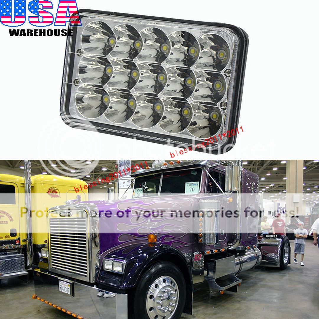 1X LED Headlight Sealed Beam Headlamp For FREIGHTLINER FLD 120 112 FLD 1 Piece
